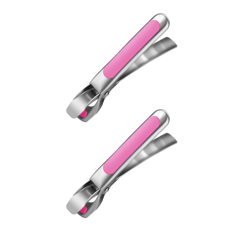 Zestaw 2 stalowych szczypiec zapobiegających poparzeniom, szczypiec do gorących misek, szczypiec do piekarnika, szczypiec kuchennych, klips do miski z