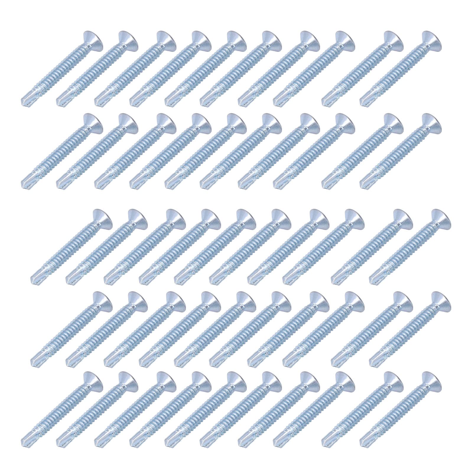 Tornillos Autorroscantes Con Alas Wovar, 4.8x38 Mm, Torx 25, Galvanizados, Caja 200 Uds., Para Madera Sobre Acero