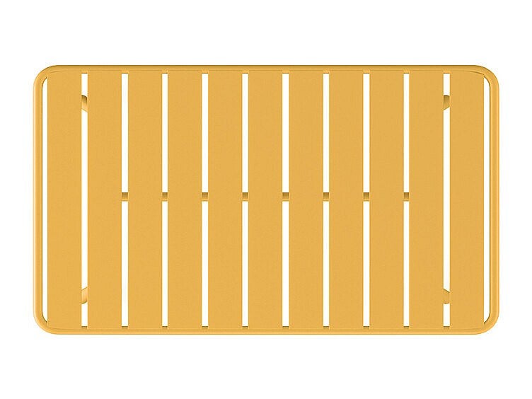 Table basse de jardin rectangulaire en Acier Jaune - 3