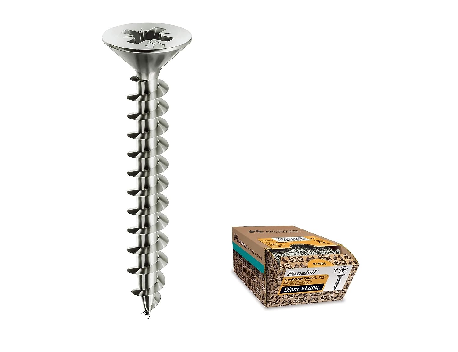 SKIR'CO (150 Piezas) Acero Chapado En Zinc 5.0 X 16 Mm Tornillos De Madera Plateada