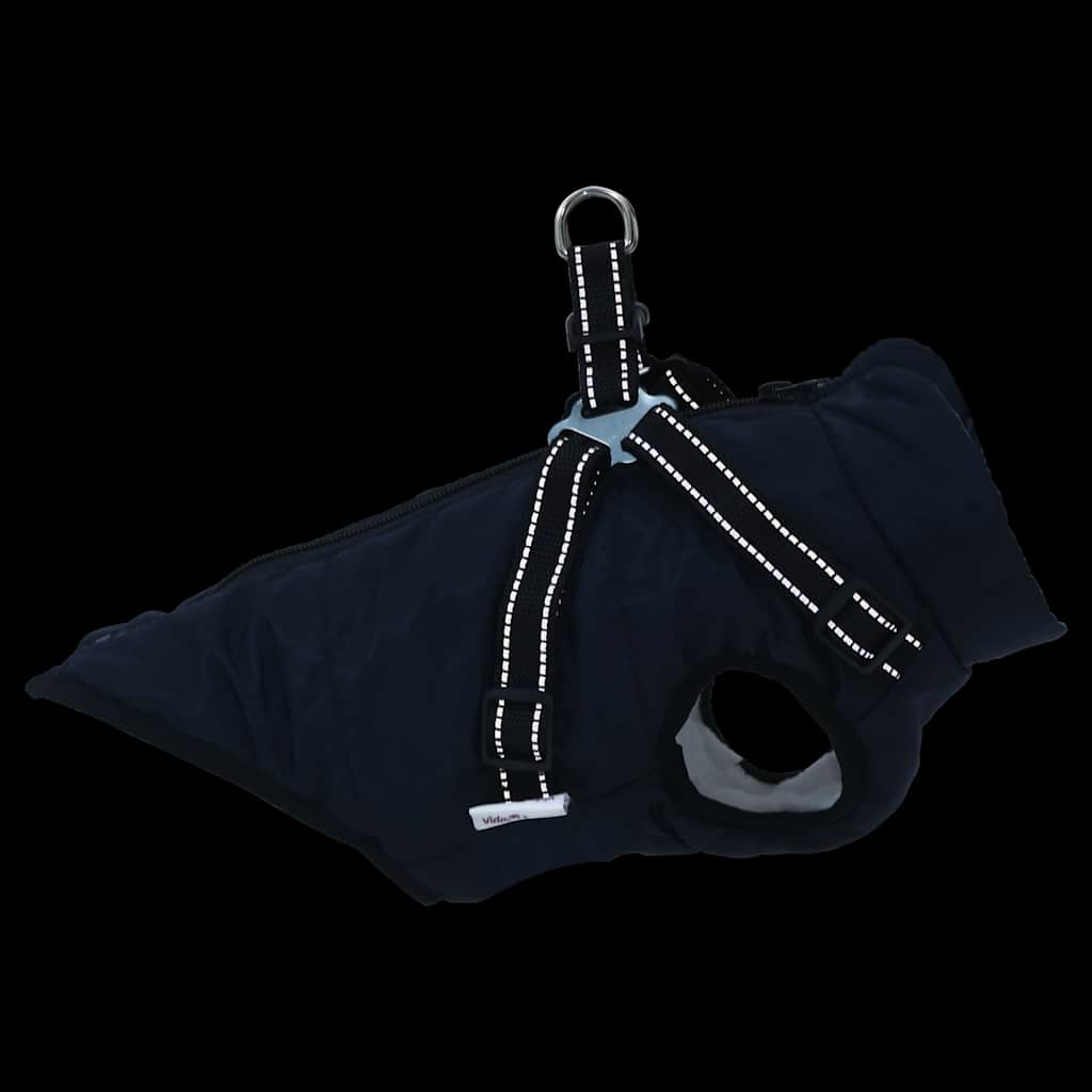 Abrigo perro con arnés impermeable reflectante L28 azul marino vidaXL - 6