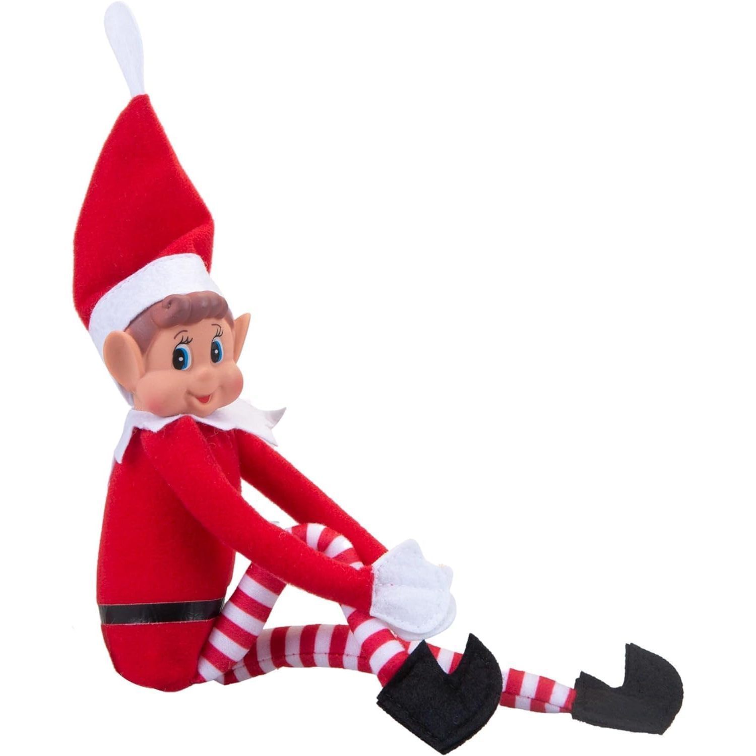 Elfo Navideño Papá Noel Elfo de Vinilo Suave de Pierna Larga con Sombrero Elfo de 35cm - 6