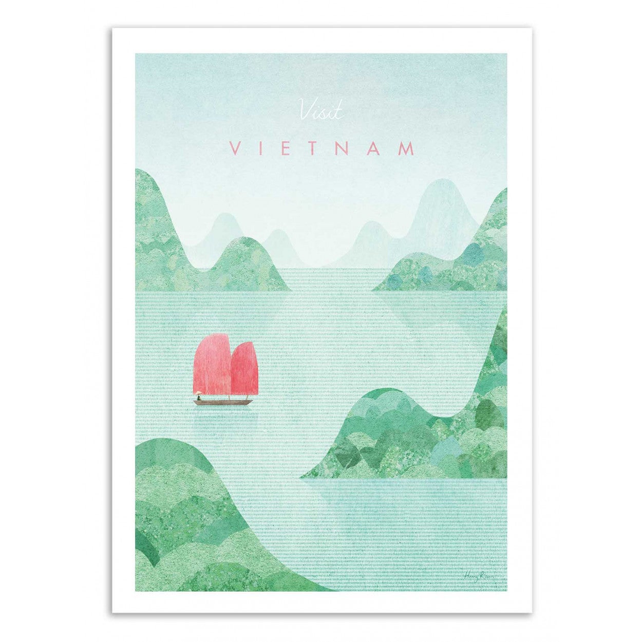 Affiche d’art 30 x 40 cm - visit vietnam - henry rivers