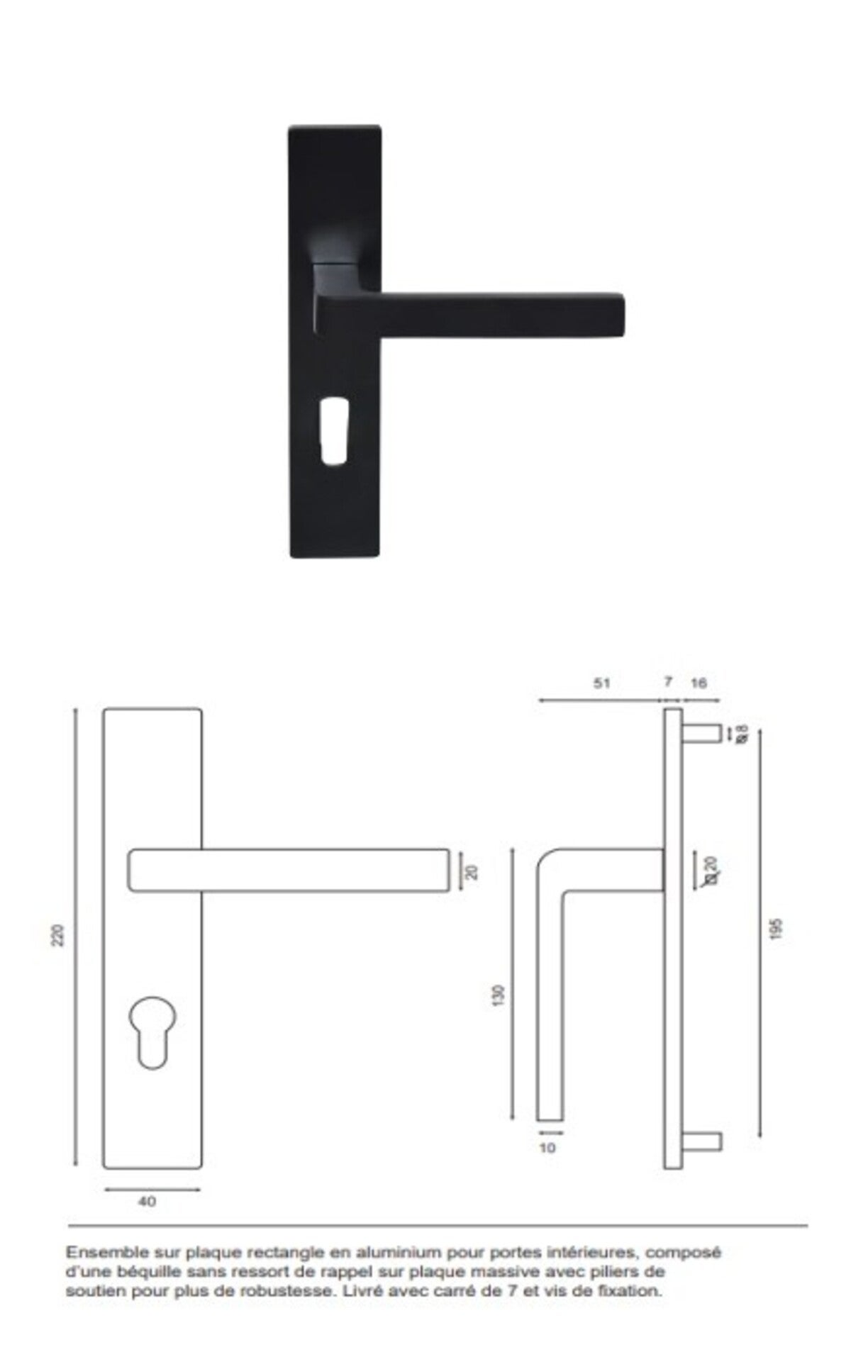Bloc Porte Tamera Blanc H204 X L83 Côte Tableau P.droite,poignee Gd Menuiseries - 3