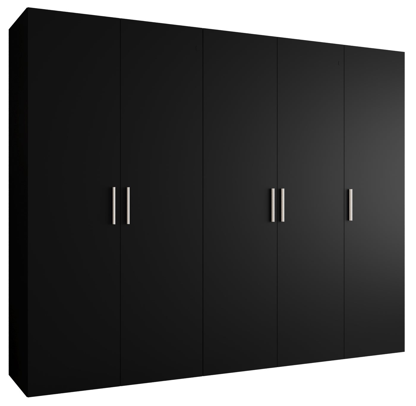 Szafa uchylna otwierana Bari 1 250 x 52 x 202 cm czarny + u. srebrny Abiks Meble