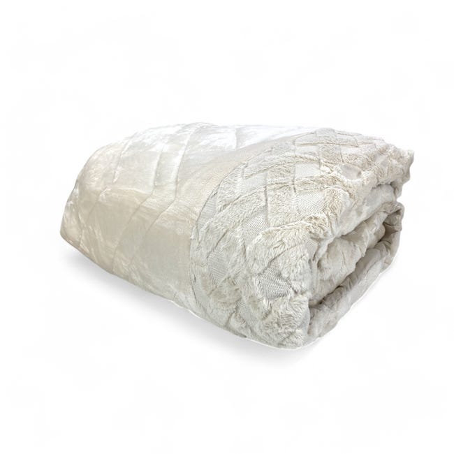 Piumino Matrimoniale Manterol Doko 065 Sherpa: Trapunta Termica In Pile E Velluto Con 2 Federe | Letto 180 Cm