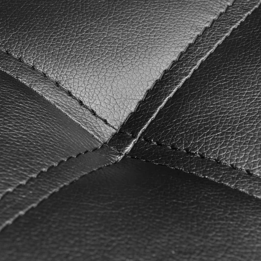 Maison Exclusive - Sedia a Sdraio con Cuscino Nera in Similpelle - 6