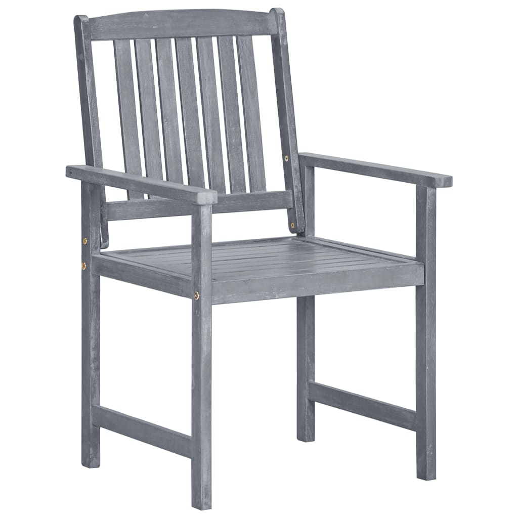 Chaise de jardin avec coussin Maison Exclusive en bois Gris - 9