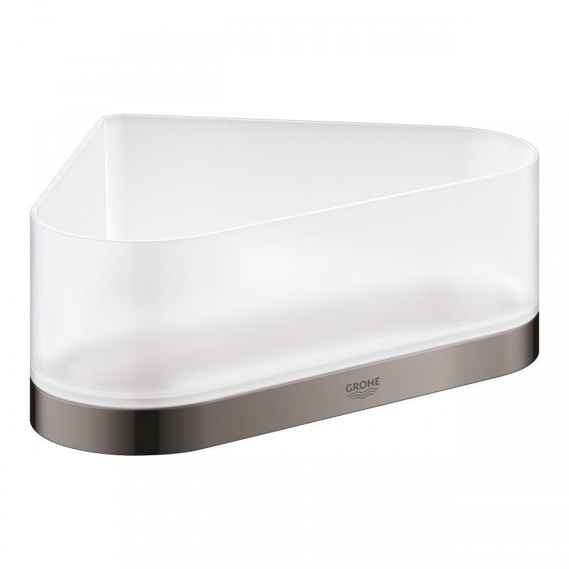 Raft de colt Grohe 41038A00, Selection, montare pe perete, fixare ascunsa, ABS/Metal, lucios, grafit