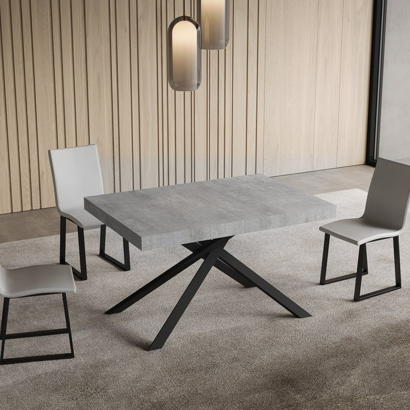 Stół rozkładany Niket 130/234x90 cm nogi betonowe antracytowe