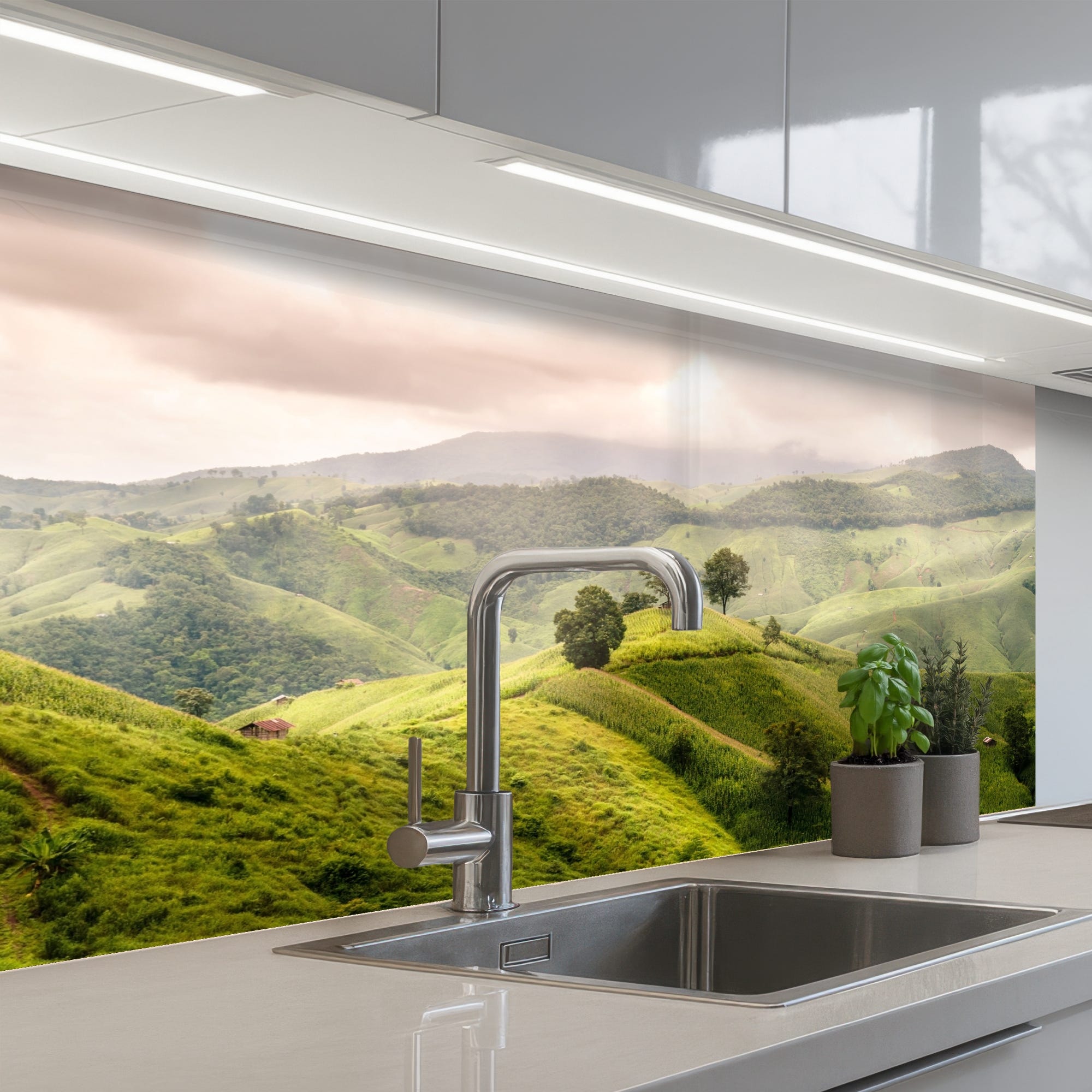 REVETEMENT MURAL DE CUISINE CR DENCE DE CUISINE Paysage Collines revetement-mural-de-cuisine-cr-dence-de-cuisine-paysage-collines