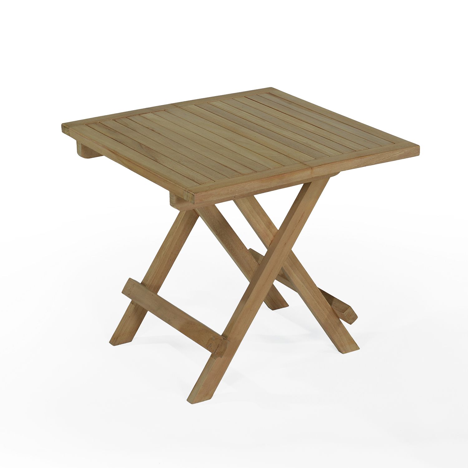 Table basse de jardin carré en Teck Marron - 2
