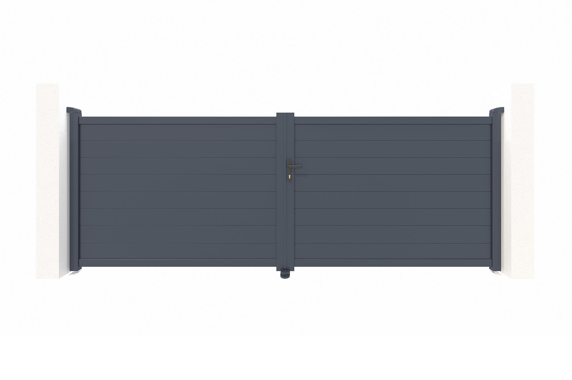 Brama skrzydłowa aluminiowa EIGER 4m wys. 140cm szara