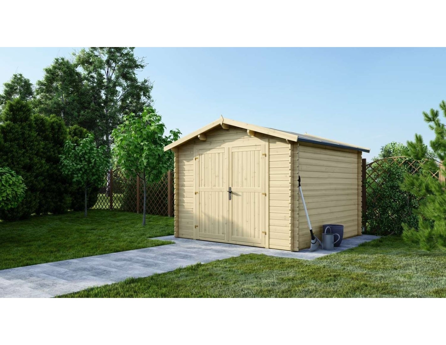 Domek ogrodowy ALTANKA 9 m2 - 3x3 m - 28 mm, drewniany, DOM531, 1 szt.