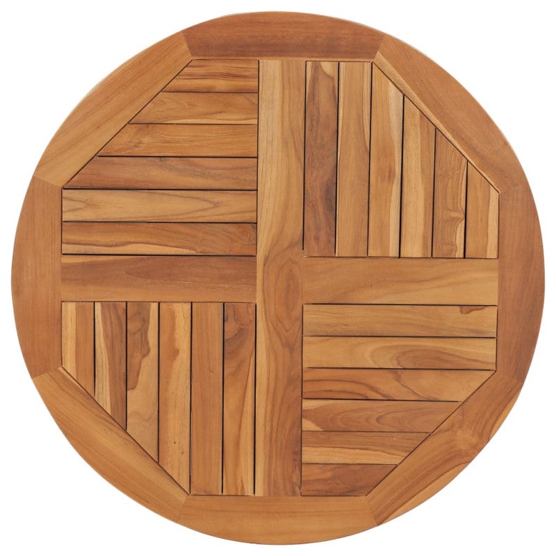 Blat stołu, lite drewno tekowe, okrągły, 2,5 cm, 80 cm vidaXL