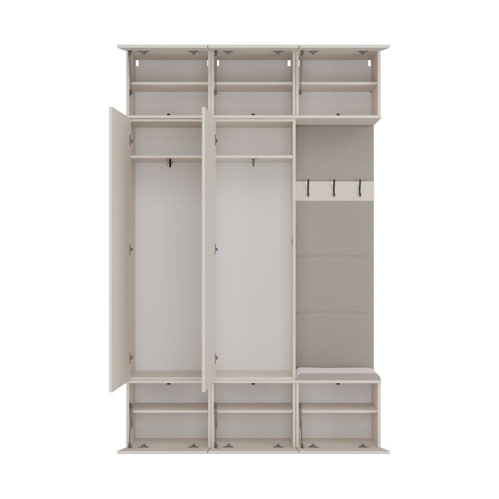 Armoire, cachemire / beige, 150 x 238 x 35 cm - 6