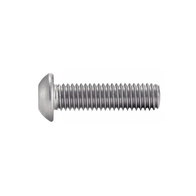 Vis à métaux tête bombée hexagonale creuse inox A2 ISO 7380 8X16 boîte de 100 ACTON 622028X16 - 3