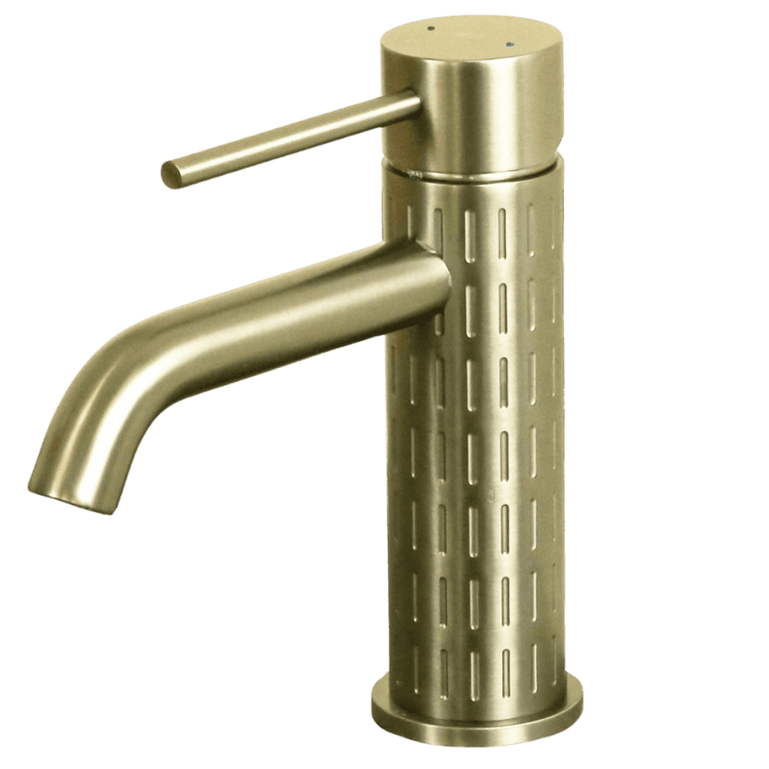 Luisa bateria miedziana umywalkowa niska szczotkowane złoto