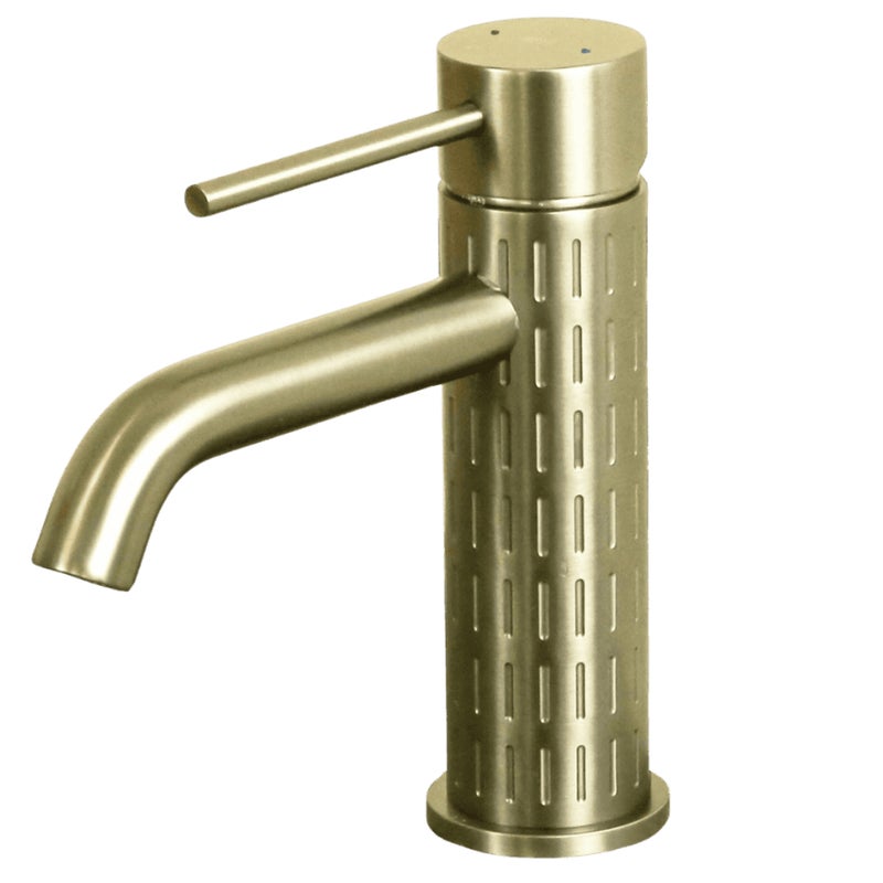 Luisa bateria miedziana umywalkowa niska szczotkowane złoto