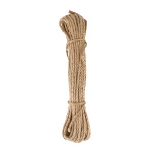 ZEONHAK Corda Di Iuta Naturale Per Fai Da Te - 80 Metri X 6 Mm - Robusta Per Giardinaggio E Artigianato