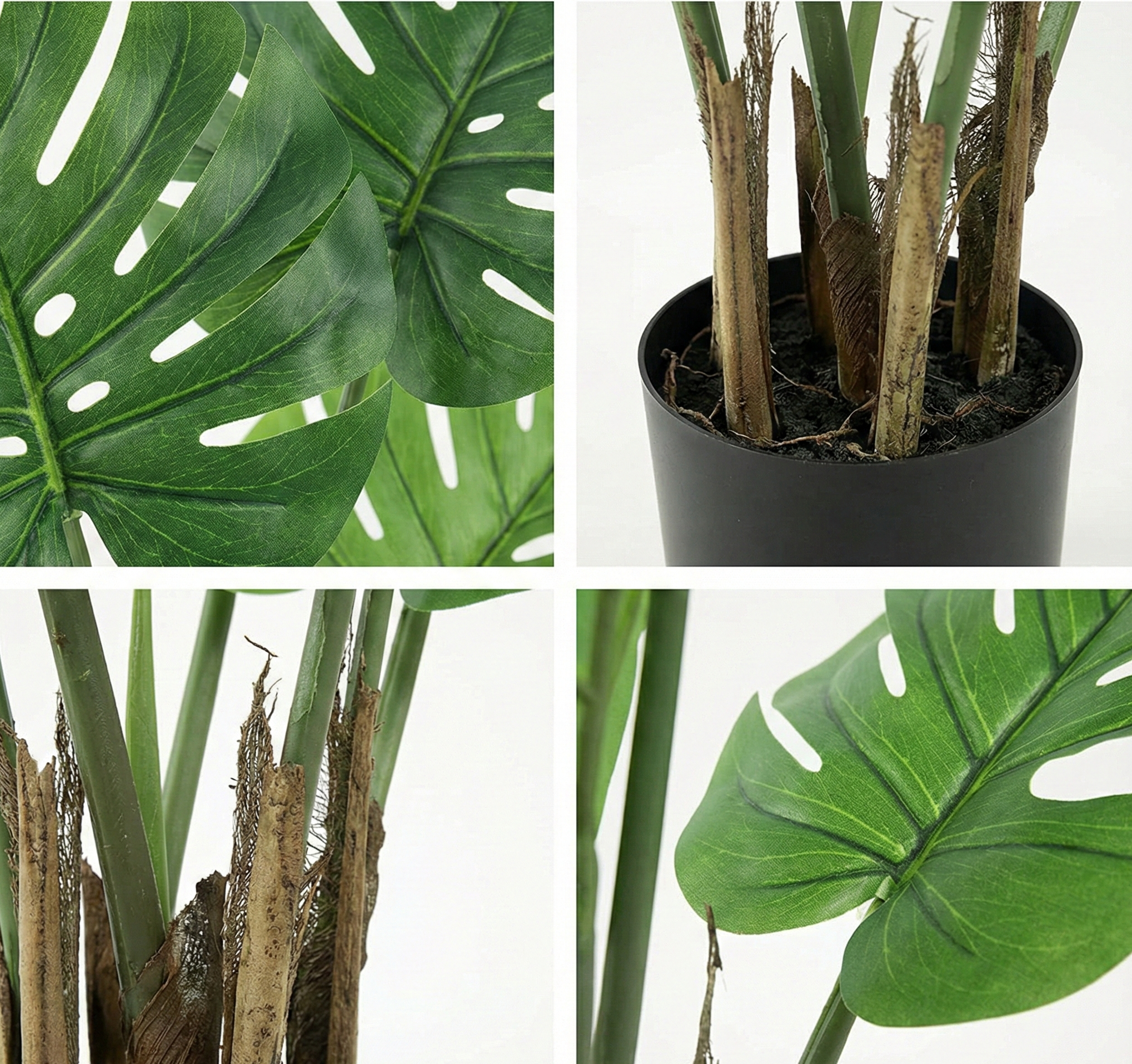 Planta Artificial Monstera 80 cm - Costilla de Adán Artificial Realista y Decorativa - Valyria Home - 9