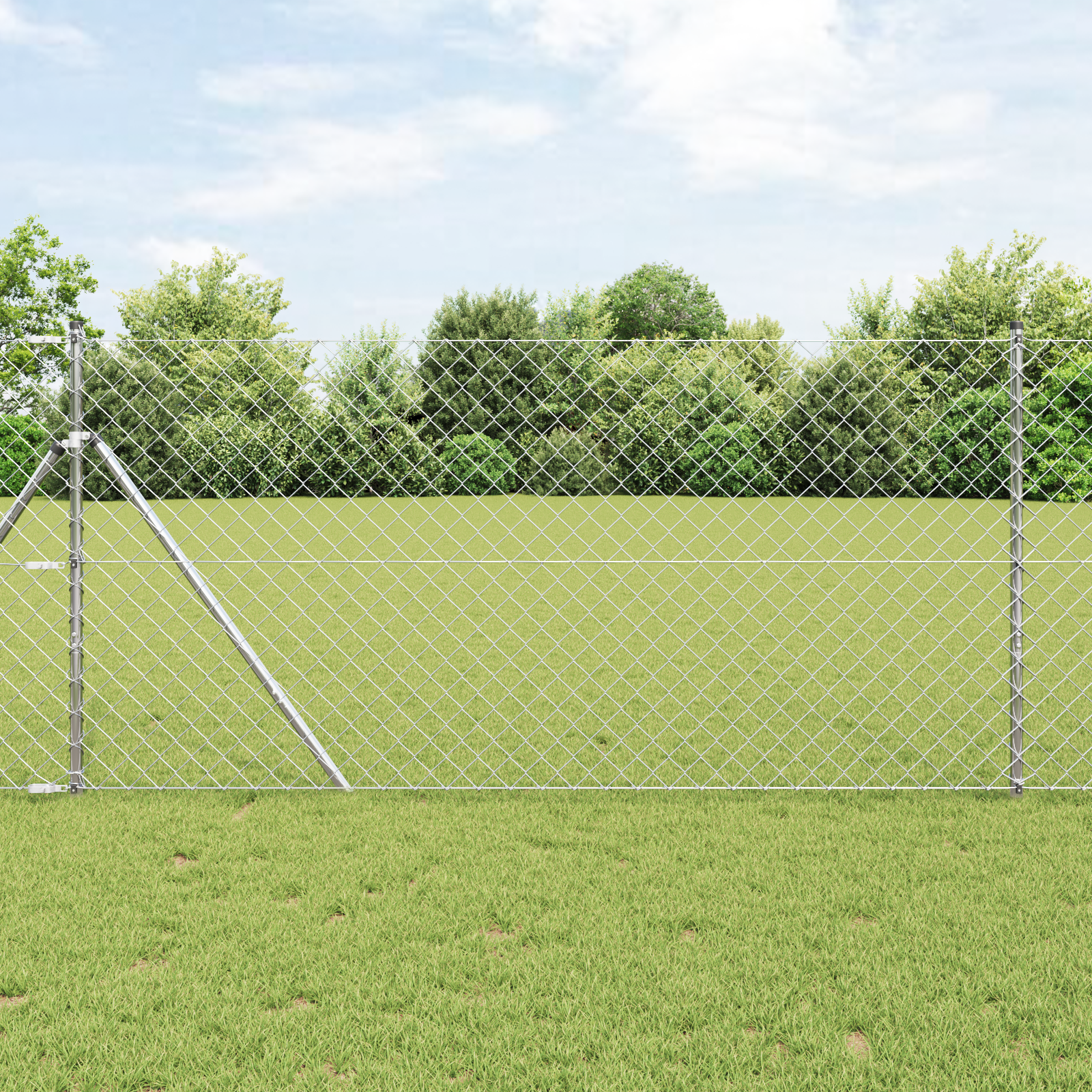 Słupek ogrodzeniowy. Srebrny 10 x 1,4 m (siatka 60 x 60 mm) vidaXL