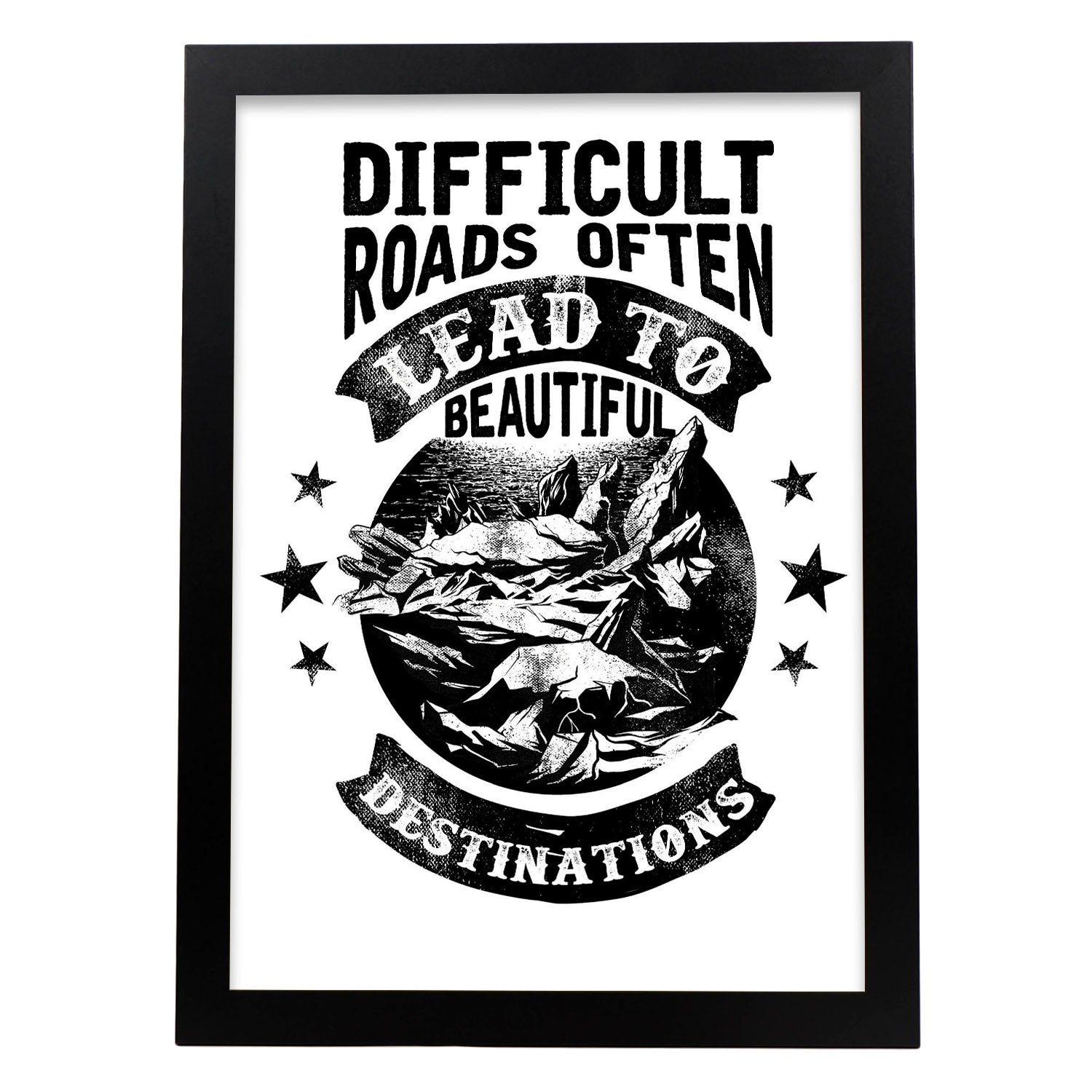 Affiche De Routes Difficiles Inspiré Par De Conduite Cadres Décoratifs