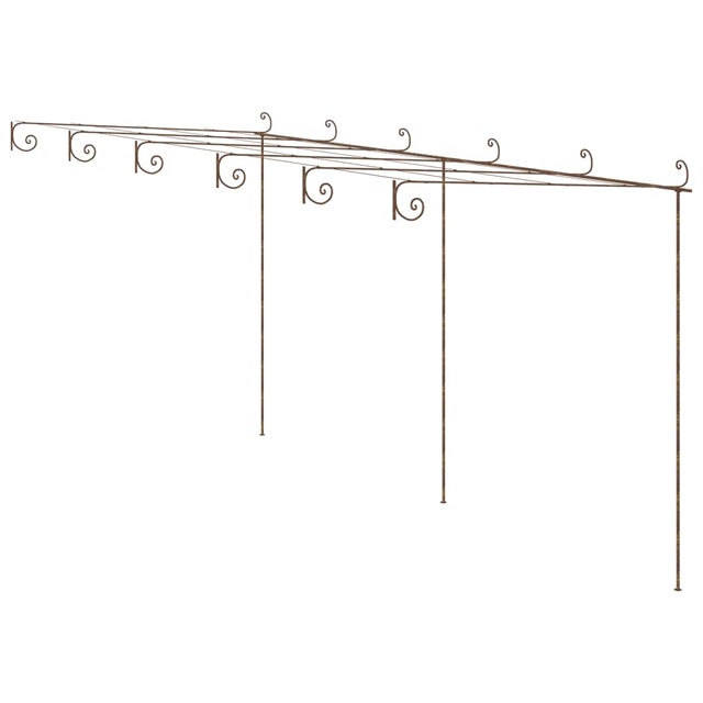 Tenda de jardin | Pergolato da Giardino Marrone Anticato 6x3x2,5 m in Ferro CFW310778