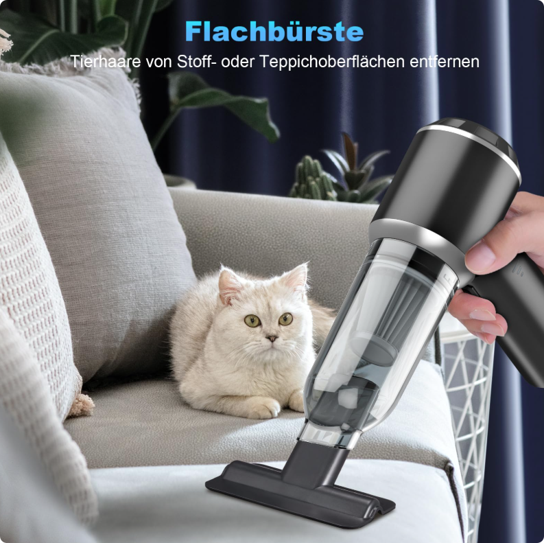 Aspirateur à main et souffleur 2 en 1, aspirateur sans fil rechargeable 15 000 PA, aspirateur de voiture puissant, 3 vitesses, 80 000 tr/min, noir - 5