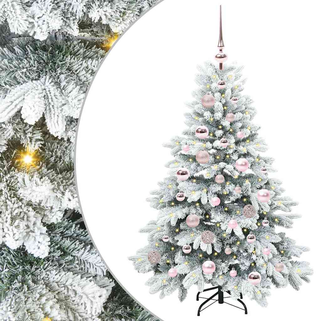 Sztuczna choinka z 150 diodami LED Zielony 120 cm PE i PVC