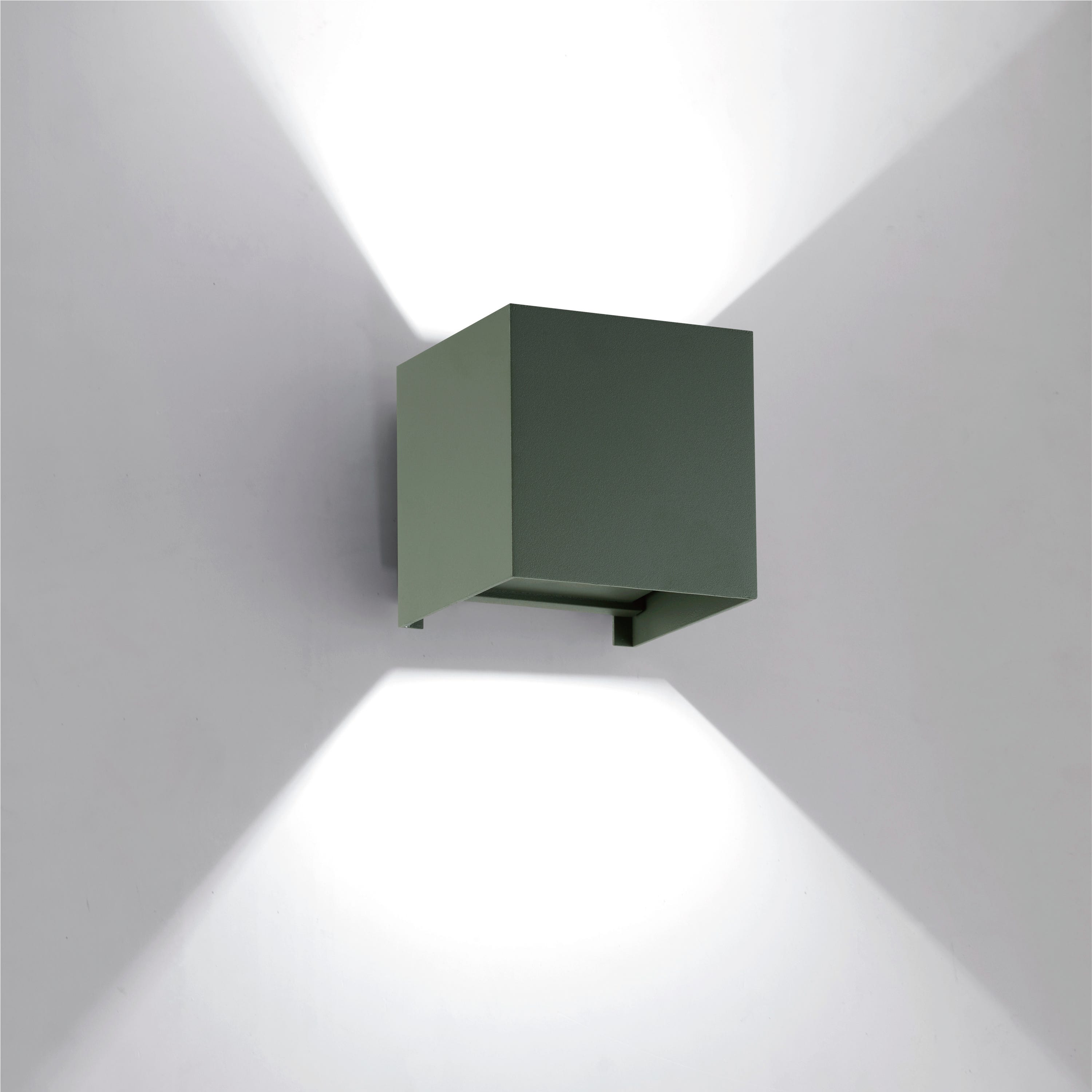 Lampa ścienna zewnętrzna LED ROXBURY z efektami świetlnymi - 4000K - IP54 - Zielona - INSPIRE