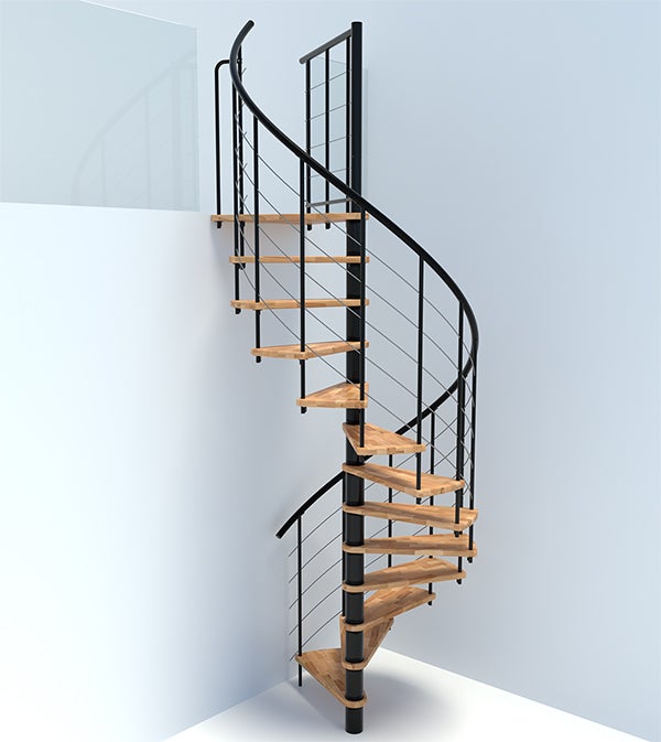 Escalier en colimaçon Minka Suono Smart hêtre noir