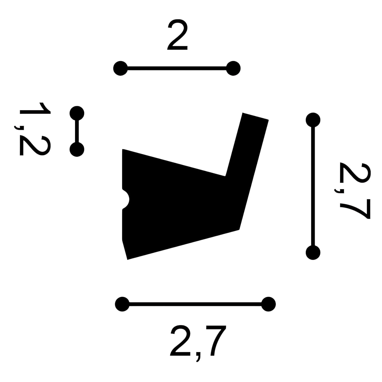 Cornisa Orac Decor AXXENT CX189 Moldura para luz indirec Perfil de estuco 2 m - 3