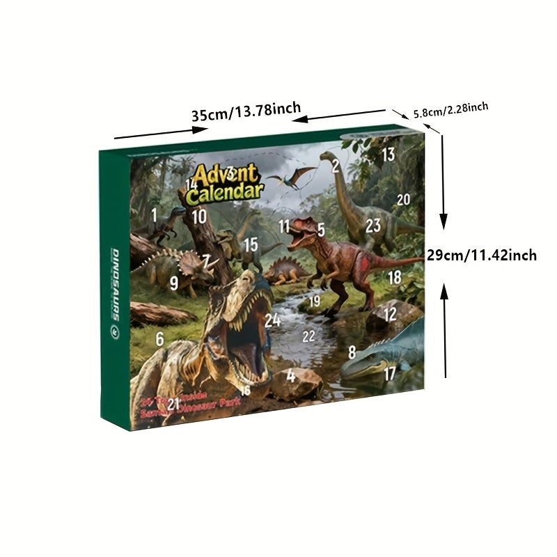 Calendario dell'Avvento con dinosauri, calendario del conto alla rovescia di 24 giorni, regalo a sorpresa, riempitivo per sacchetti regalo - 6