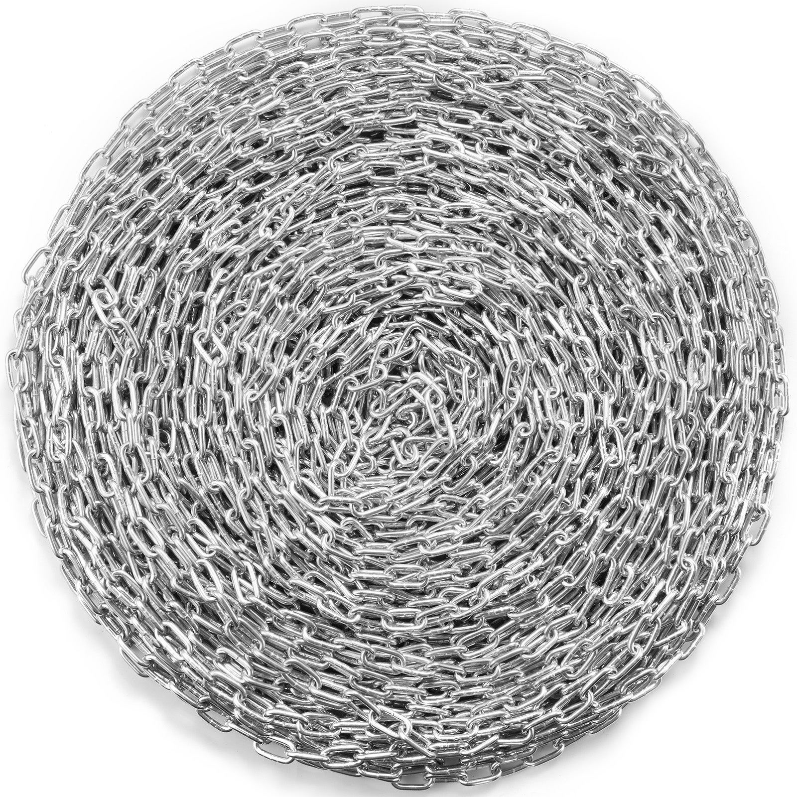 Łańcuch stalowy Łańcuch ogniwowy ze stali węglowej Łańcuch barierowy 5,1 mm x 76,2 m VEVOR