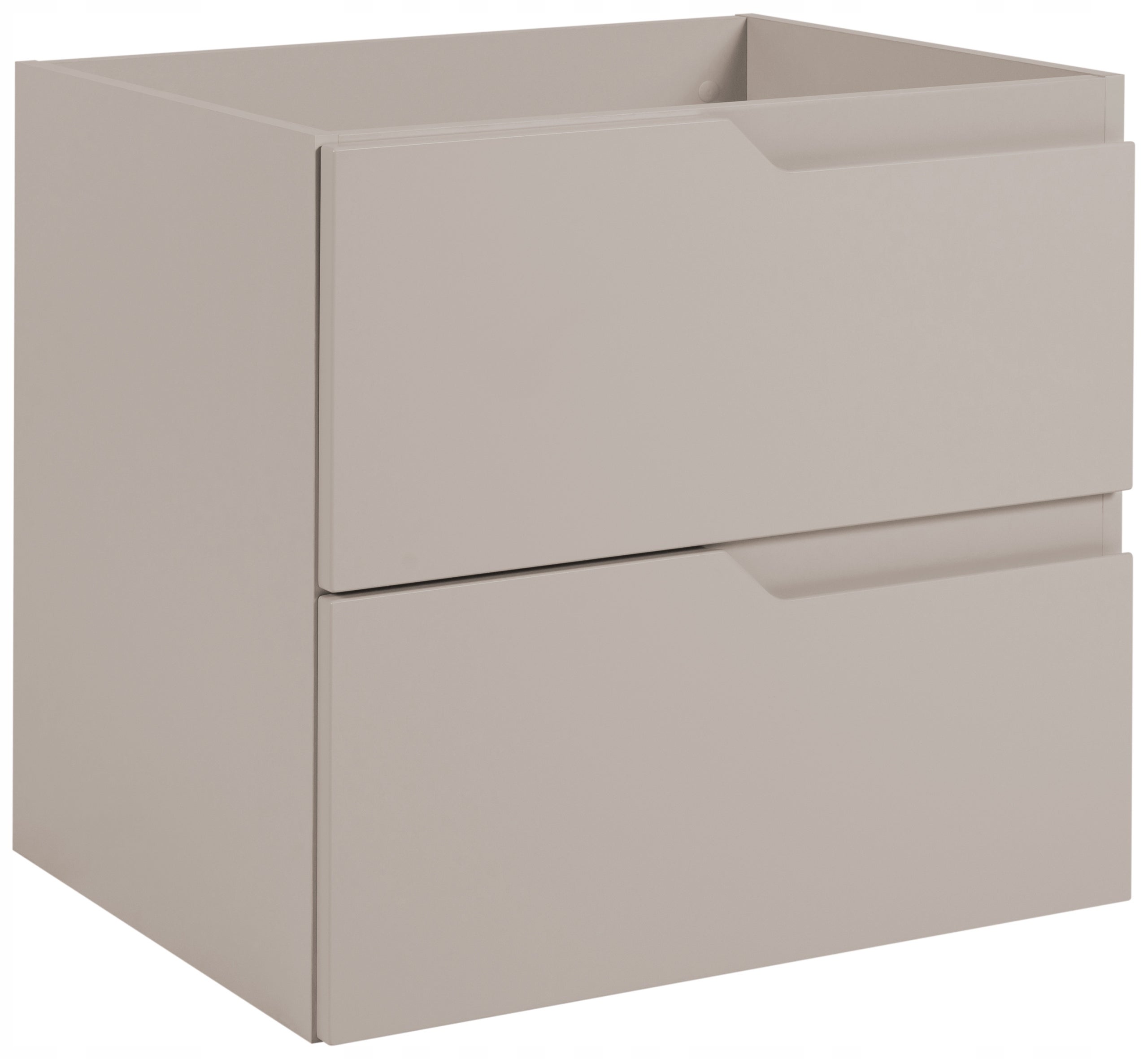 Szafka łazienkowa MODERN 60 cm kaszmirowa mat 2 szuflady frezowane uchwyty