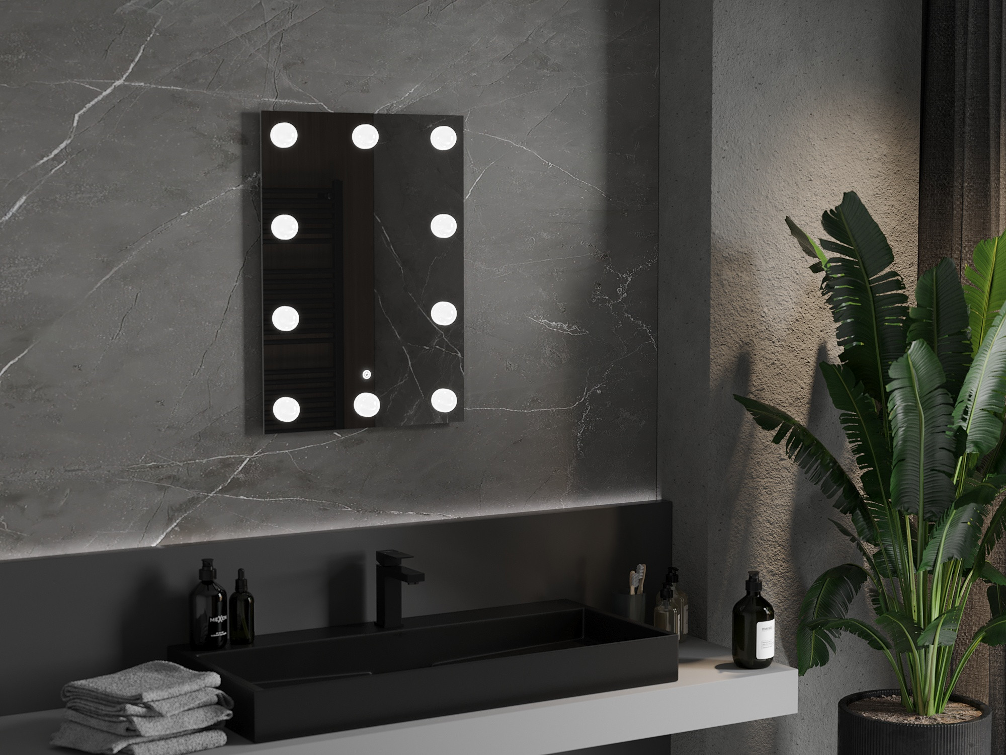 Mexen Dona lustro łazienkowe podświetlane 50 x 70 cm, LED 6000K, antypara - 9818-050-070-611-00 - 2