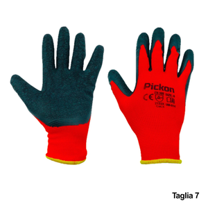 Högert Technik RODER Guanti protettivi rivestiti in lattice rosso/nero, taglia 9, elevata resistenza all'abrasione, presa flessibile, ideali per lavori di montaggio e manutenzione precisi