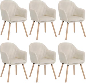 Lot de 6 chaises blanches pas cher