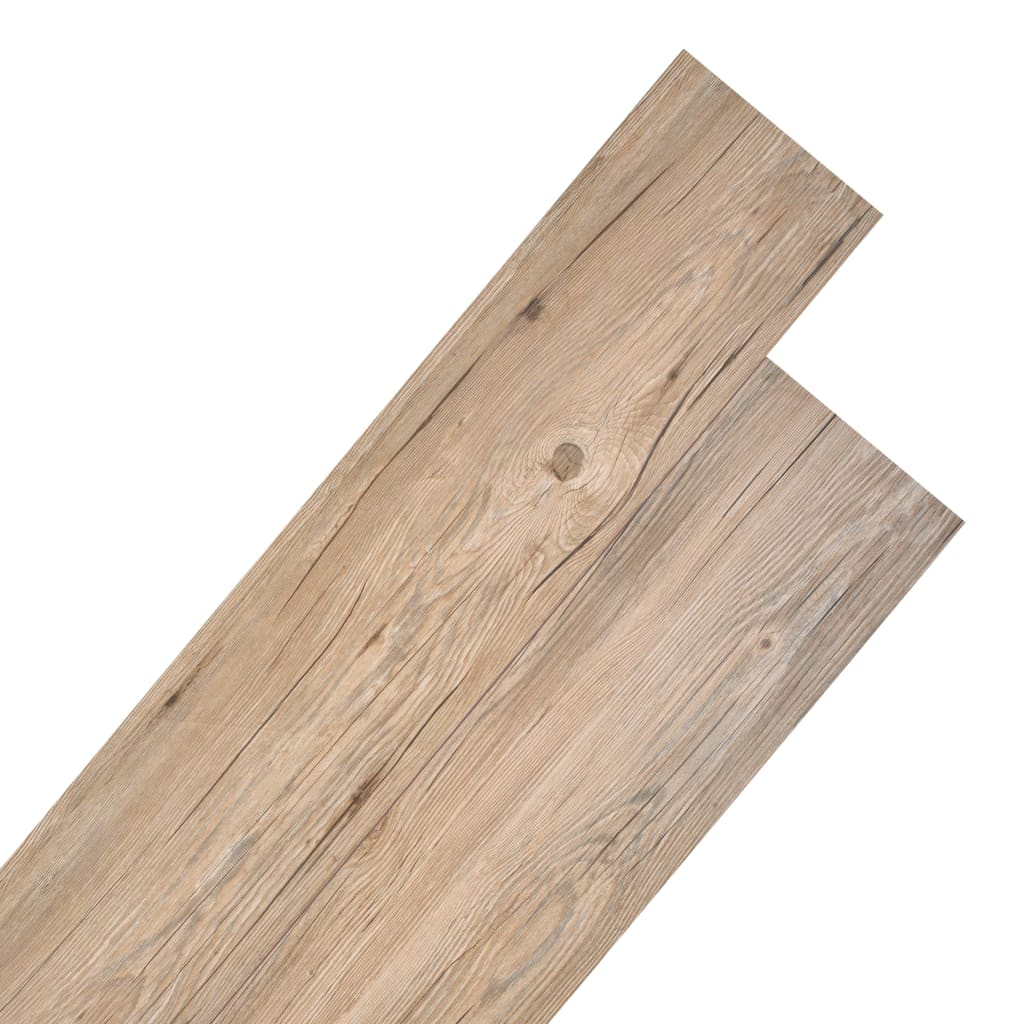 Vidaxl lamas de suelo no autoadhesivas pvc marrón roble 5,26 m² 2 mm
