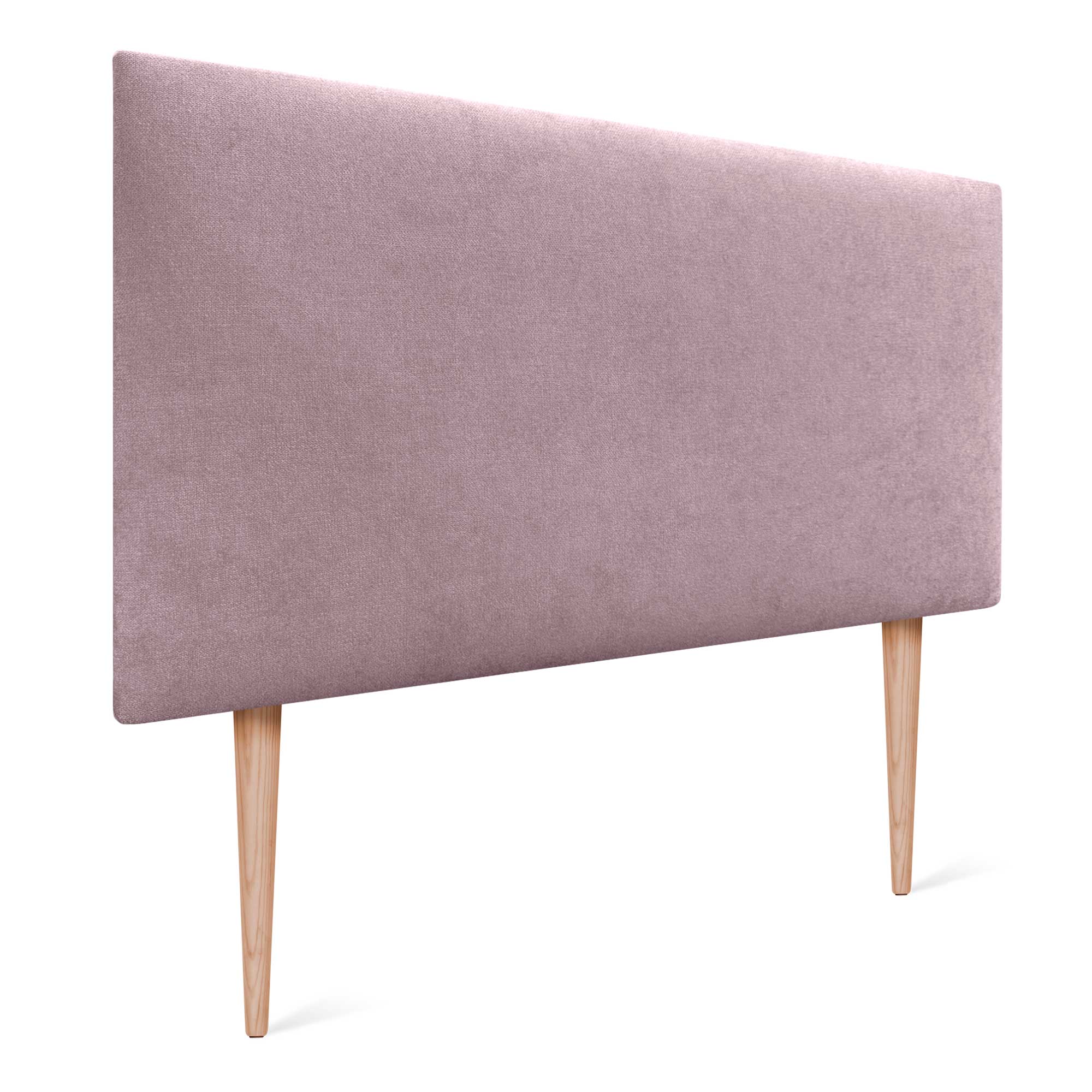 Dhome cabecero de tela aqualine liso y con patas cabeceros cabezal tapizado cama lujo (tela rosa, 90cm (camas 70/80/90))