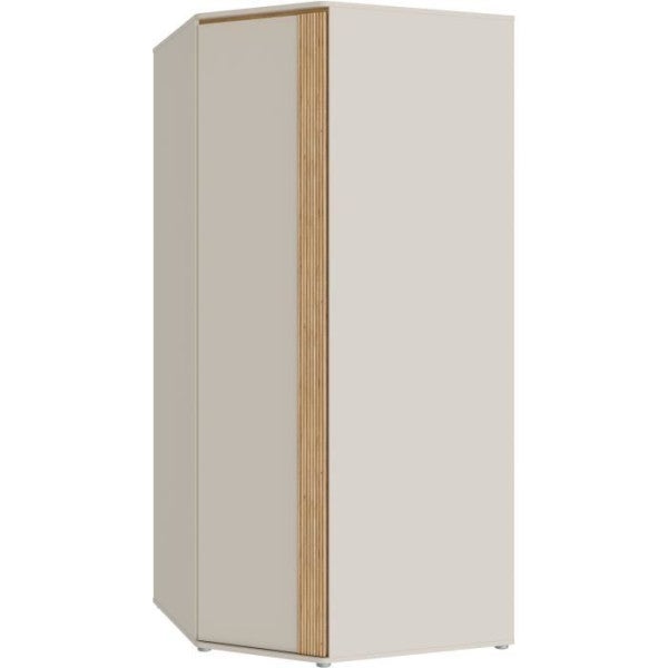 Armoire d'angle - WEXLIN - Décor Sable - 1 porte battante - L92,2 x P92,2 x H193,7 cm - 4