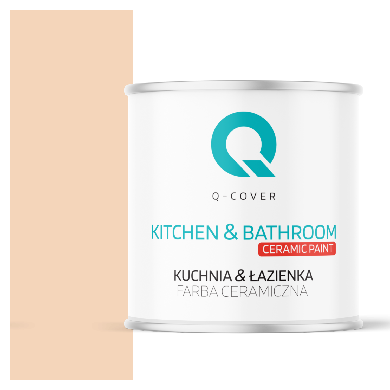 Farba Ceramiczna Kuchnia &amp; Łazienka Q-Cover Brzoskwiniowy jasny H6170 Głęboki Mat 2L
