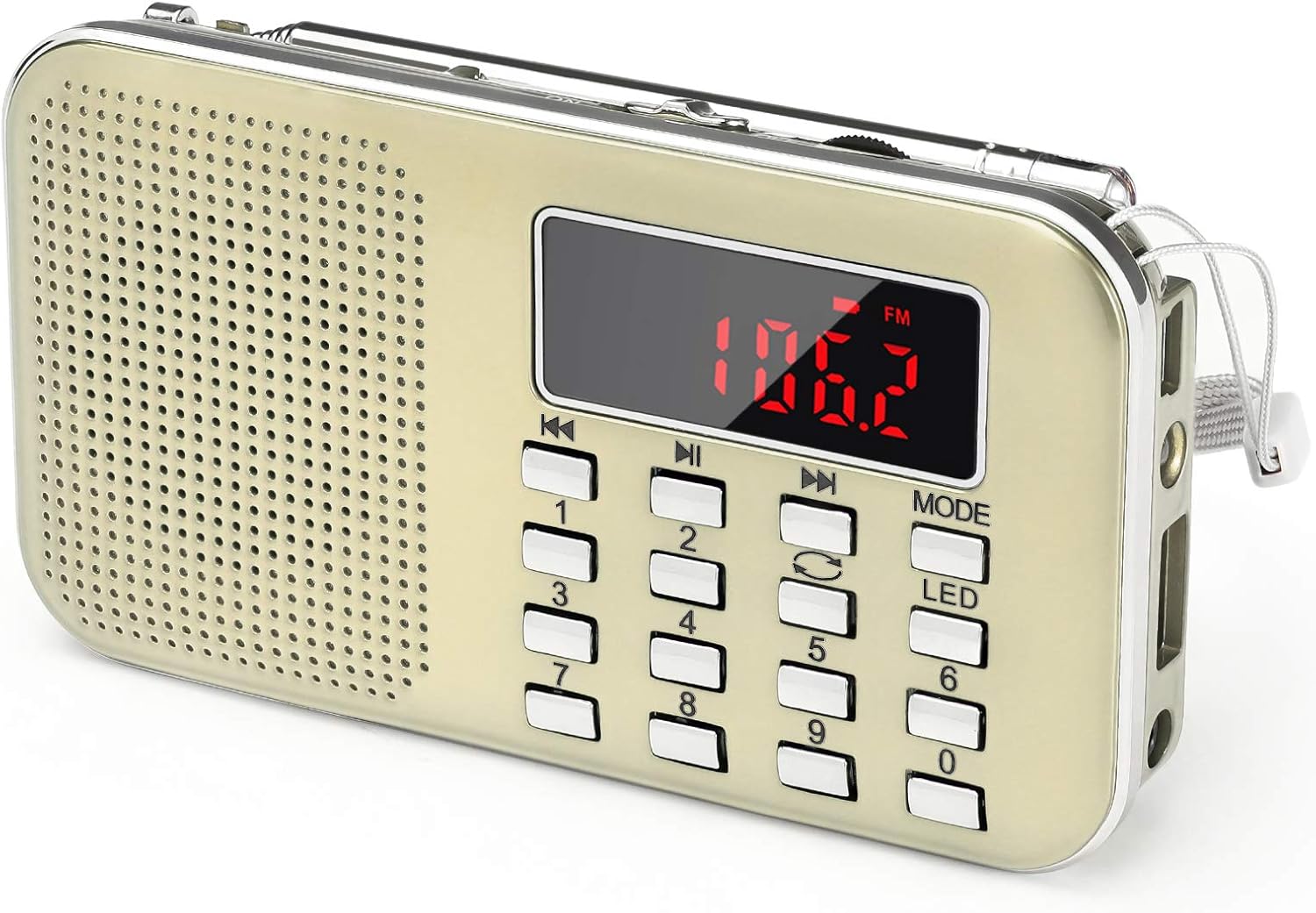 Przenośne radio AM Ultra-Fine AM FM MP3 AUX USB, Wyjmowana bateria akumulatorowa 1200MAH Rejestruje i numeruje stacje automatycznie