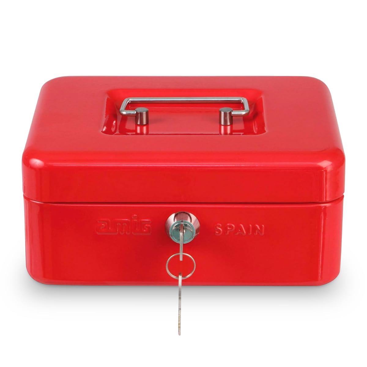 Cassaforte AMIG Rossa - Cassetta Di Sicurezza Per Soldi E Valori Con 2 Chiavi - Foto 9