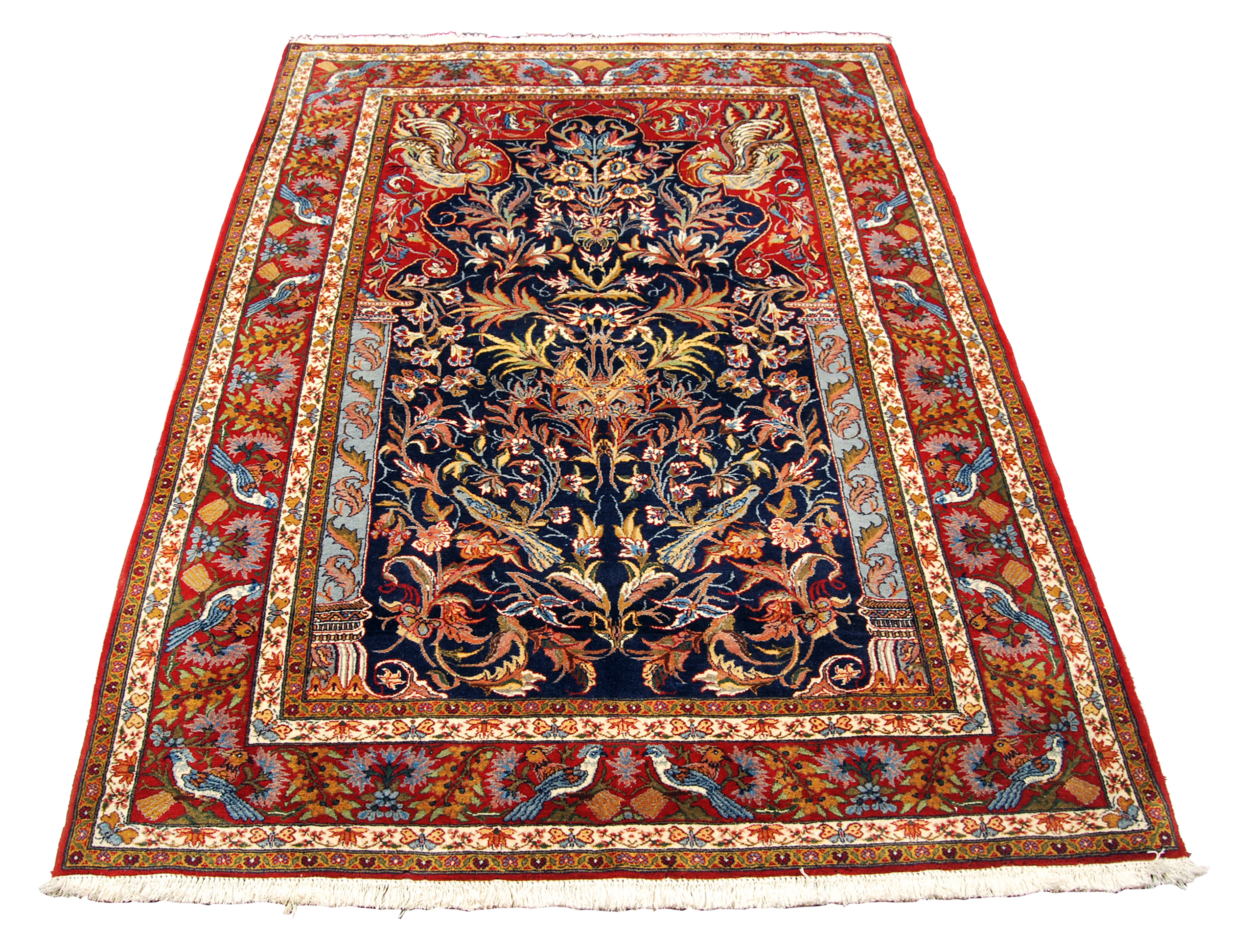Alfombra oriental hecha a mano original, medida: 190x140 cm con certificado de autenticidad