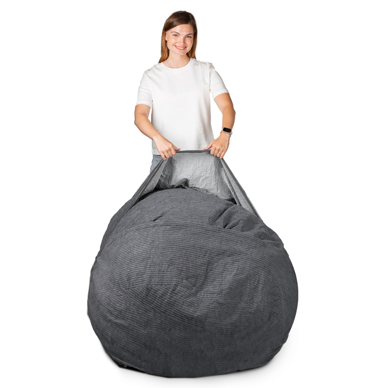 Pouf letto convertibile 2in1 grigio scuro - 7