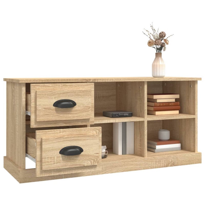 Meuble TV chêne sonoma 102x35,5x47,5 cm bois d ingénierie - 5