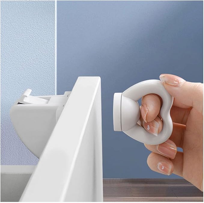 Magnetyczne zamki do szafek – bezpieczeństwo dzieci i niemowląt – do kuchni, szafek i szuflad (8 zamków x 1 klucz)