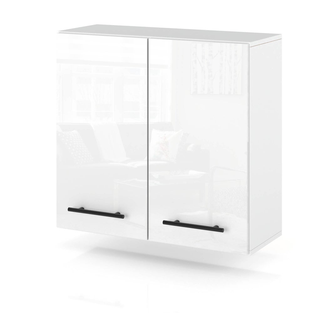 Szafka kuchenna wisząca modułowa duża nowoczesna 80cm spremium biały połysk